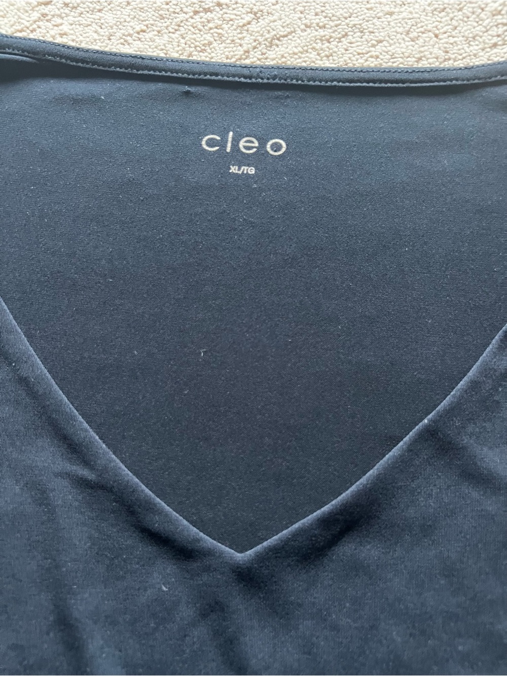 Cleo Navy Blue Office Summer V-Neck Sleeveless Fully Lined Tank-XL - Picture 4 of 11